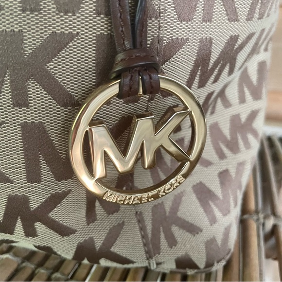 Michael Kors Brown and Tan Signature Large Tote - Picture 4 of 14